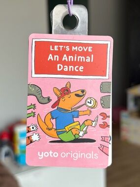 Yoto Originals Let's Move An Animal Dance - Pink Kids Audio Card